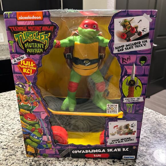 Ninja Turtles TMNT Raphael Cowabunga Skate RC Nickelodeon Funrise NEW IN BOX - Picture 3 of 9